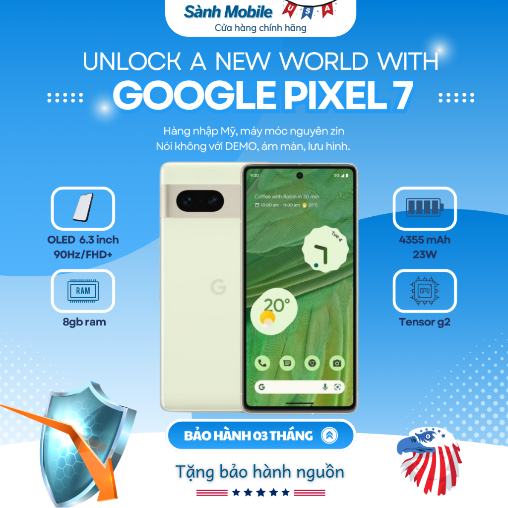 Điện Thoại Google Pixel 7 - 2 Sim Quốc Tế | Sành Mobile