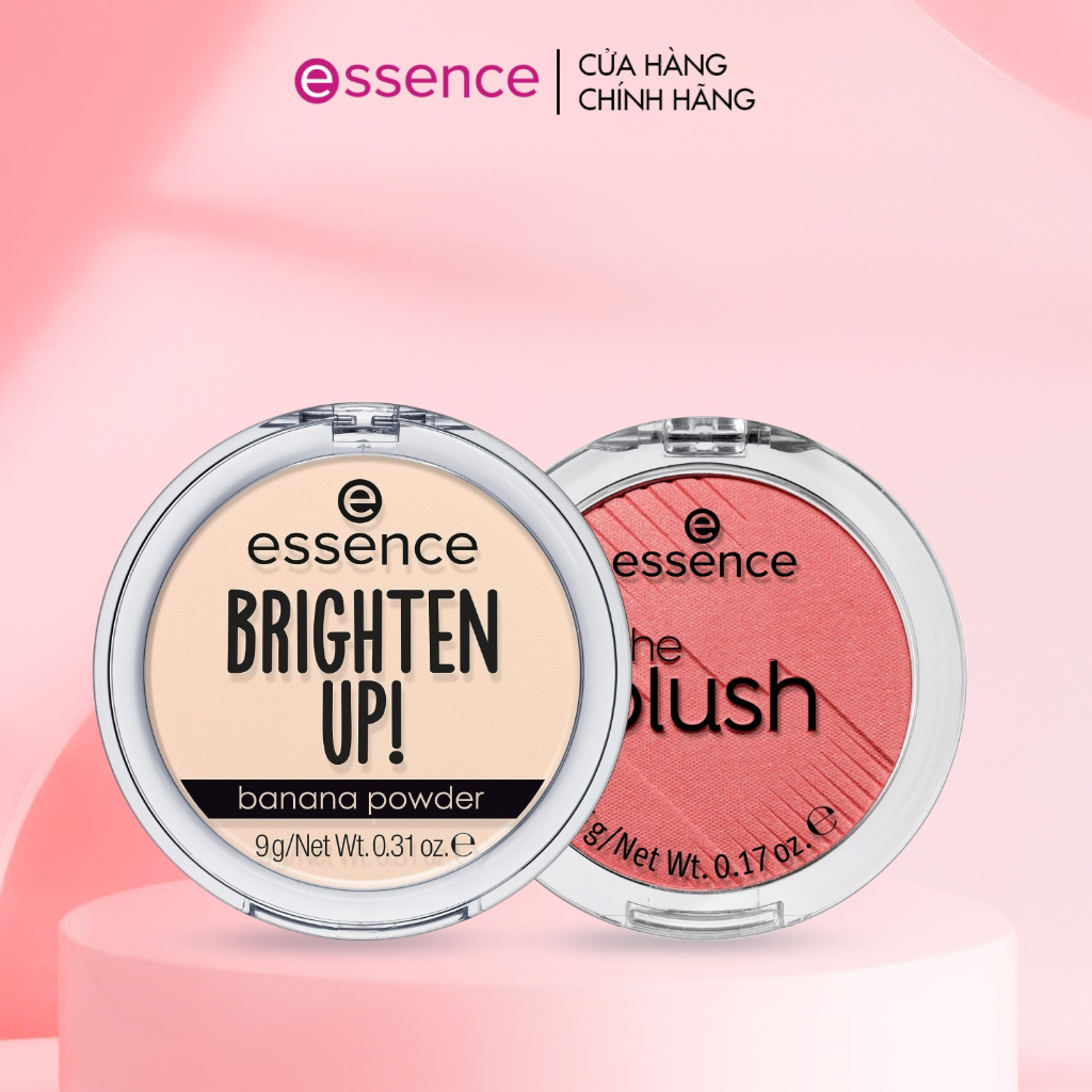 Combo makeup bộ phấn phủ kiềm dầu phấn má hồng Essence cá tính 9g