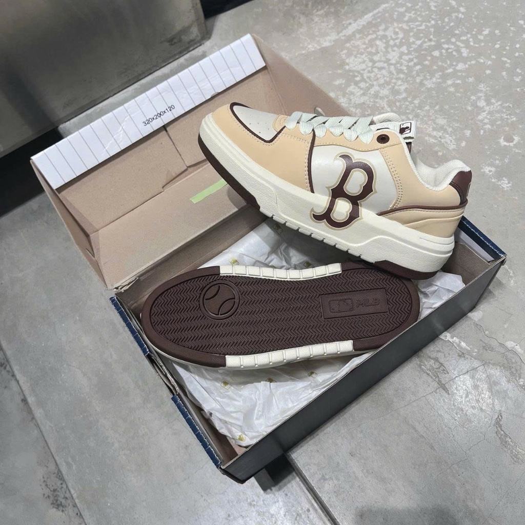 [ CHÍNH HÃNG ] GIÀY MLB CHUNKY LINER LOGO B VIỀN NÂU UNISEX