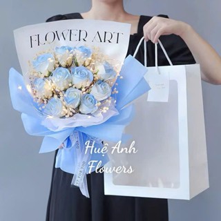  BÓ HOA SÁP MIX BABI KHÔ P99 11B PHOM 45CM KÈM TÚI HỘP THIỆP ĐÈN 