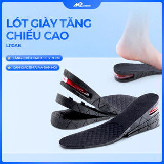 Lót giày tăng chiều cao có đệm khí cả bàn & nửa bàn cao cấp L110AB, lót giày hỗ trợ chiều cao