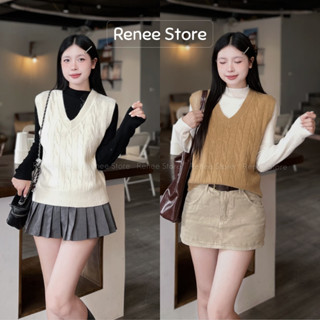 (ẢNH THẬT) Áo gile nữ thêu hình ngựa, áo dệt kim len cổ chữ V nhiều màu xinh xắn GL1152