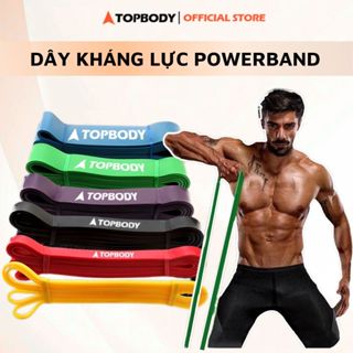 Dây kháng lực tập gym, Power Band đa năng, hỗ trợ luyện tập thể dục, tiện lợi tại nhà, văn phòng TOPBODY