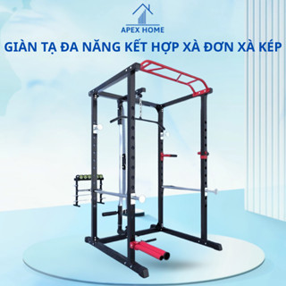 Giàn tạ đa năng kết hợp bộ xà đơn xà kép, Dàn tập thể hình cao cấp kết hợp nhiều bài tập M244