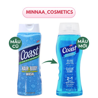 🌊 TẮM GỘI COAST MỸ 2IN1 HAIR & BODY WASH 532ML 🧴🧼