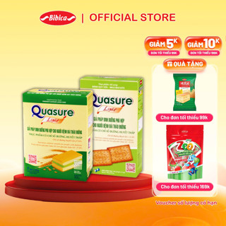 Combo Mix 2 Hộp Bánh Quasure Light Bibica Bông Lan Cốm 126g/Bánh Quy 140g- Dành cho người ăn kiêng, tiểu đường