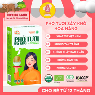 [DATE T9.2026] Phở Tươi Sấy Khô Gạo Hữu Cơ Nàng Keo HOA NẮNG – Hộp 400g, Cho Bé Từ 1 Tuổi, Không Chất Bảo Quản