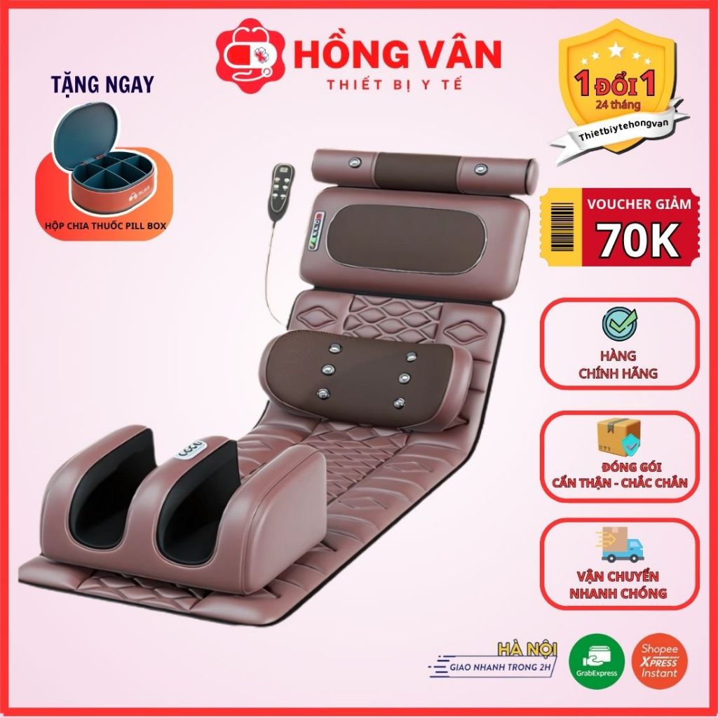 Đệm massage toàn thân MAT-C88 kèm máy massage bàn chân [ BẢO HÀNH 24 THÁNG ]