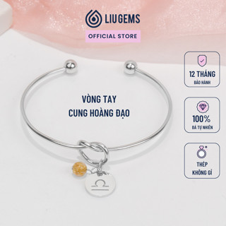 Vòng Tay 12 Cung Hoàng Đạo Liugems Thép Không Gỉ Mix Đá Tự Nhiên Phong Thuỷ Tinh Tế VT01