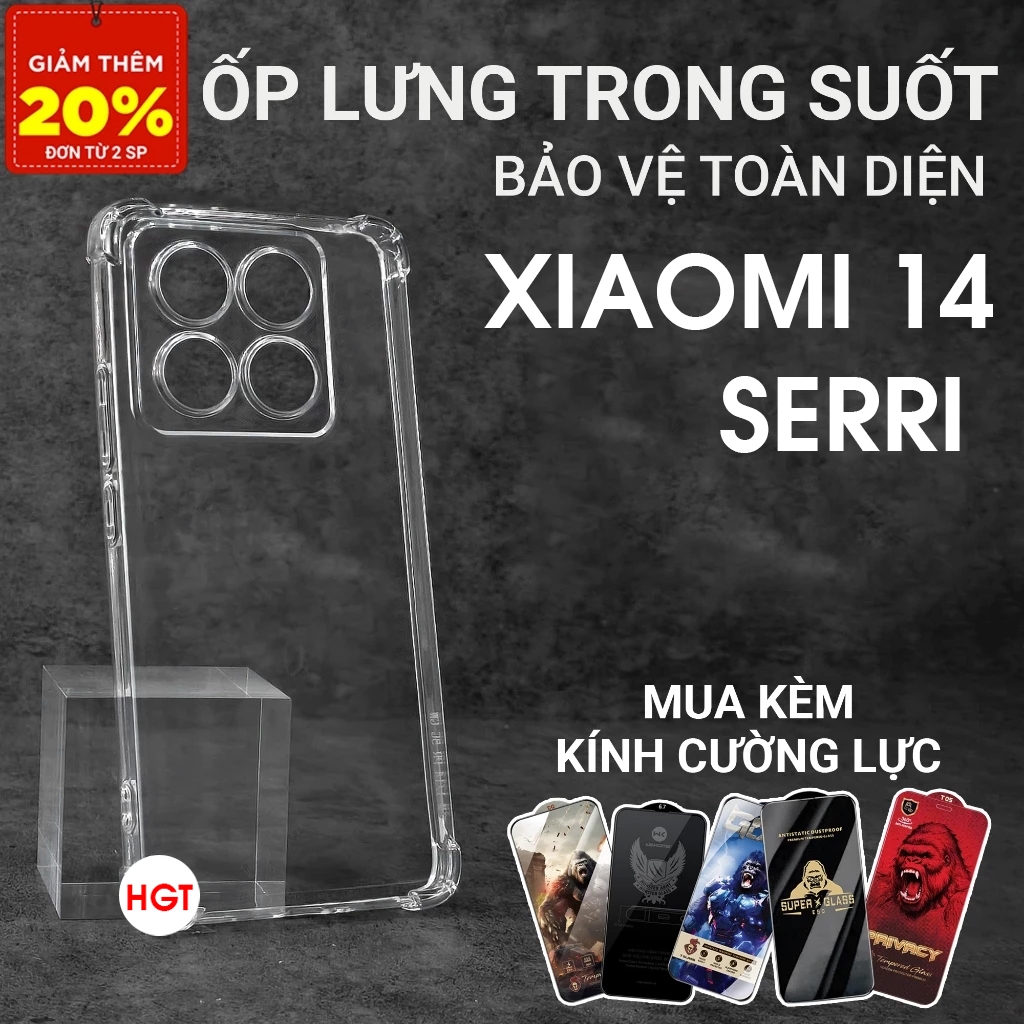 Ốp lưng Xiaomi 14 - 14T - 14T Pro - 14 Pro - 14 Ultra và kính cường lực nhiều serri