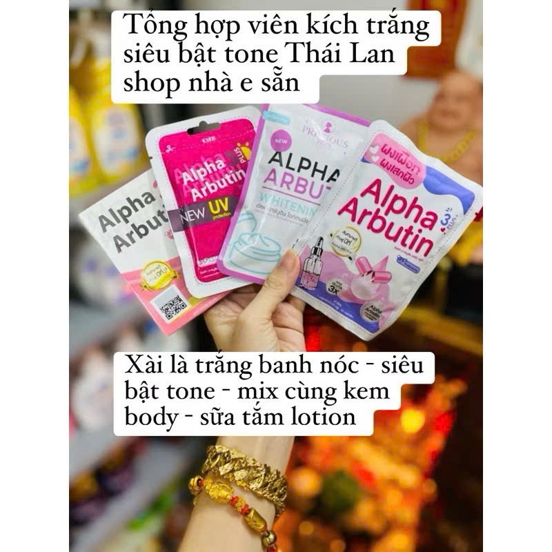 Viên kích trắng Alpha Arbutin Thái Lan chính hãng