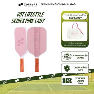Vợt Pickleball Facolos LifeStyle Series (Pink Lady Collection 16MM) - Bề mặt Carbon kết hợp cùng công nghệ Durable Grit
