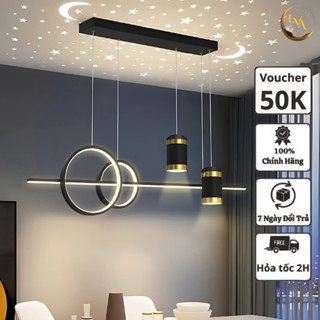  Đèn thả bàn ăn hiện đại EVA B003-GR LED 3 chế độ ánh sáng 60W*3C L1000mm bảo hành 12 tháng 