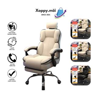  Ghế gaming công thái học có gác chân ngả lưng 150 độ ghế văn phòng ghế giám đốc da PU Khung kim loại chịu tải cao 