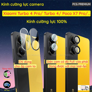  Kính cường lực mắt camera Xiaomi Redmi Turbo 4 Pro 4Pro  Poco X7 Pro 5G trong suốt kính đen bảo vệ cam chụp hình đẹp 
