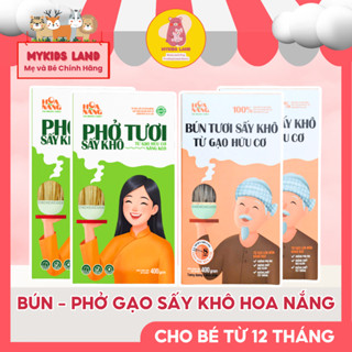 [DATE 2026] Bún Gạo - Phở Gạo Sấy Khô HOA NẮNG 400g – Từ Gạo Hữu Cơ, Cho Bé Từ 1 Tuổi, Không Chất Bảo Quản