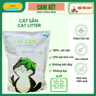 [Hoả Tốc] CÁT SẮN HỮU CƠ- CÁT VỆ SINH MÈO GATS 2.5KG -VÓN SIÊU CHẮC – KHỬ MÙI GẤP ĐÔI– KHÔNG BẾT ĐÁY