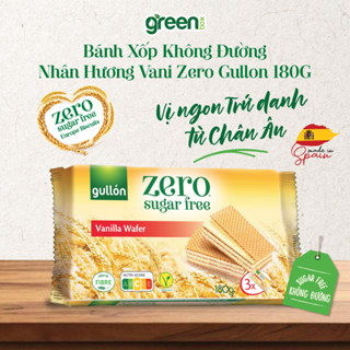  Bánh xốp không đường nhân hương vani và sô cô la zero Gullón nhập khẩu Tây Ban Nha 180g 