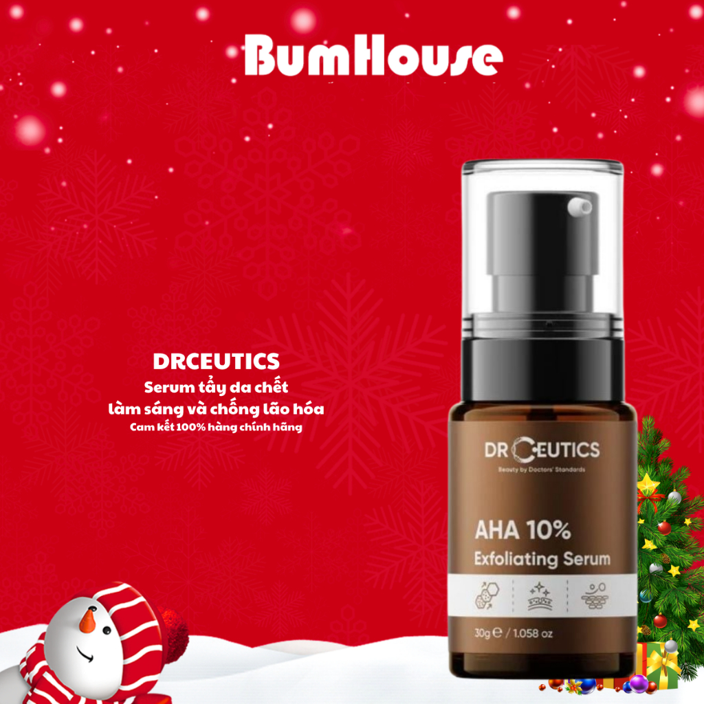 Serum 10% AHA DrCeutics Tẩy Da Chết Làm Sáng Và Chống Lão Hóa Da - 30G