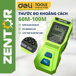  Thước đo khoảng cách laser 100m hãng Deli Zentor Chính Hãng Máy đo đa năng bỏ túi nhỏ gọn 