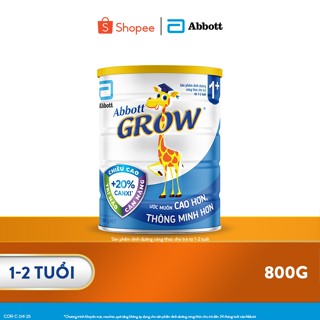 Sản phẩm dinh dưỡng công thức cho trẻ 1-2 tuổi Abbott Grow 1+ 850/800g