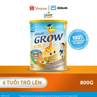  Sữa bột Abbott Grow Gold 6+ 850g 800g 