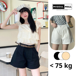 Quần Lửng Kaki Nữ Cạp Cao BigSize Gấp Gấu MiSoul Mall, Sooc Ngố Sắn Gấu Hàn Quốc 453