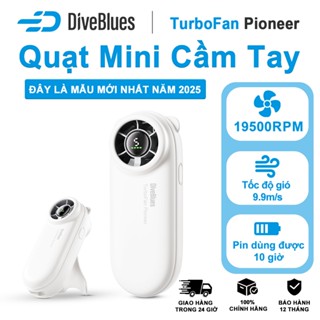 Diveblues Quạt Cầm Tay Mini  có dây đeo Quạt phản lực cầm tay có thể sạc lại Gió mạnh handheld fan