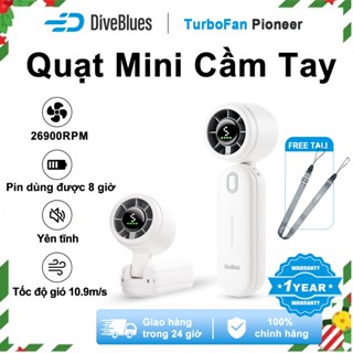 Diveblues quạt mini cầm tay quạt cầm tay mini sạc điện tiện lợi quạt tích điện mini quạt điện cầm tay nhỏ gọn