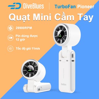 Diveblues quạt mini quạt điện cầm tay nhỏ gọn 5 cấp độ gió màn hình hiển thị rõ ràng quạt tích điện mini sạc nhanh