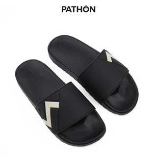  SD196. Dép nam nữ quai ngang slipper Pathon SD196M quai PVC hình Z và đế IP cao 2cm 