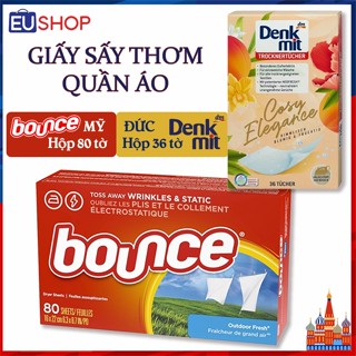  Giấy sấy thơm quần áo chống nhăn mềm vải Bounce Outdoor Fresh Mỹ và Denkmit Đức 