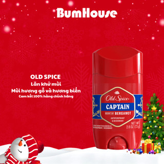 Sáp Khử Mùi Old Spice Captain Bravery&Bergamot Antiperspirant & Deodorant 73g (Sáp Trắng)