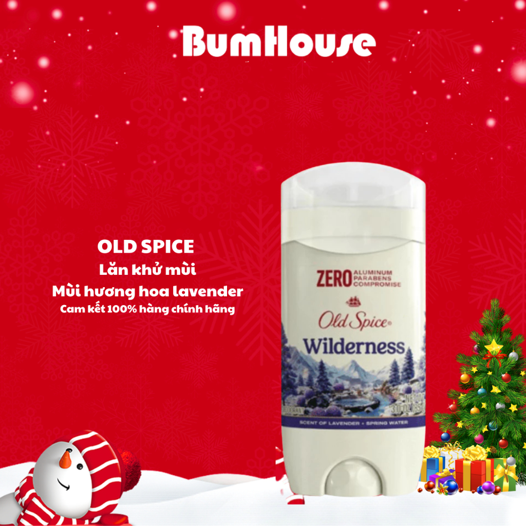 Sáp Khử Mùi Old Spice WILDERNESS With Lavender Deodorant 85g (sáp xanh)