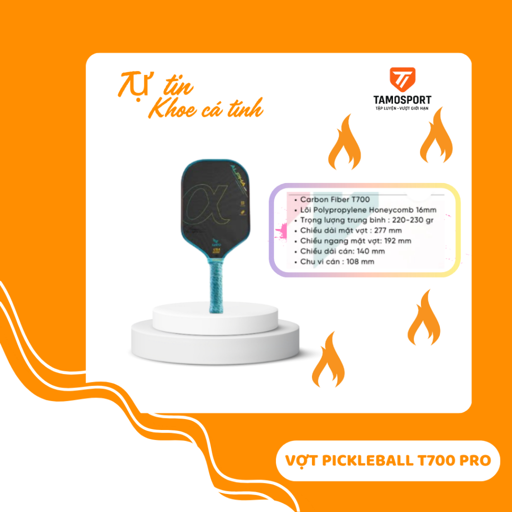 Vợt Pickleball T700 Pro Tamo Sport