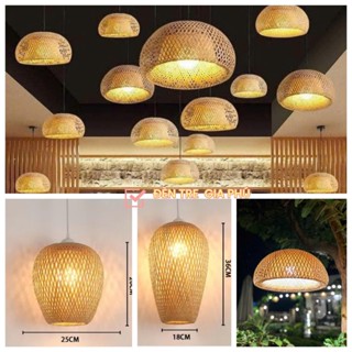 Đèn mây tre đan thả trần hình đám mây, Trang trí nhà cửa, nhà hàng, quán cà phê