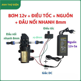  Máy Bơm Nước Mini 12V Tăng Áp Phun Sương Rửa Xe Hút Nước Bể Cá  BƠM ĐƠN 12V  MÃ 082A 