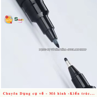 Bút line đi nét kháng nước Uni pin, màu Black UNI MITSUBISHI [ Sugi Art Shop ]