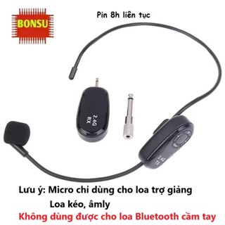 Micro không dây 2.4G dùng để cắm loa trợ giảng, loa kéo, âm ly