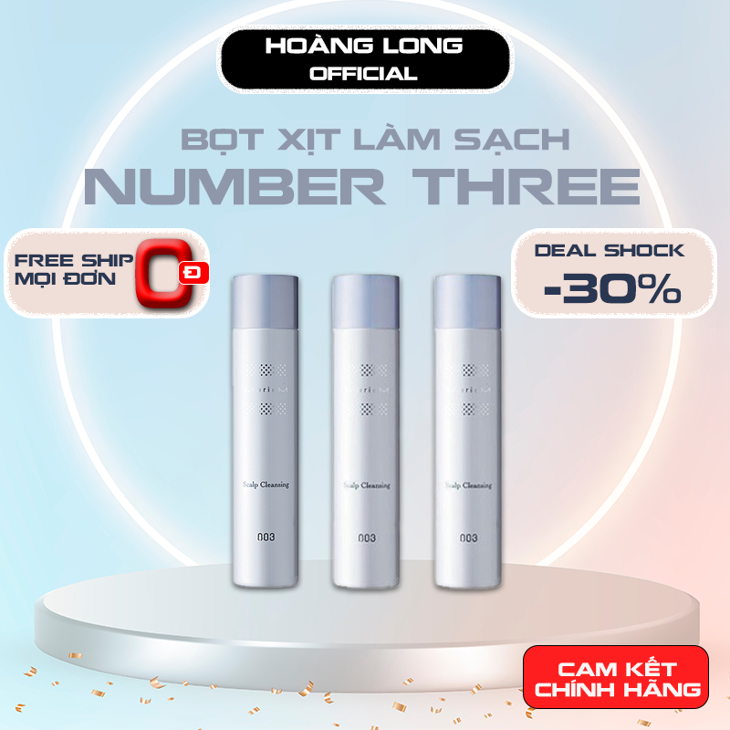Xịt bọt làm sạch da đầu 003 Number Three Muriem Crystal Scalp Cleansing 250ml - Nhật