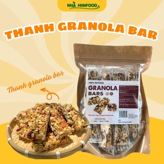  Thanh Granola Bar mix hạt dinh dưỡng giòn ngon túi 500g bổ sung năng lượng ngũ cốc ăn kiêng Nhà Min Food 