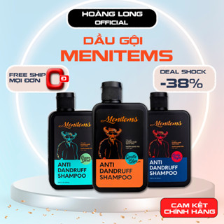 Dầu gội dưỡng ngăn ngừa gàu Menitems 250ml - antidandruff shampoo giúp tóc mềm mượt sạch gàu