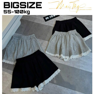  Quần Sooc umi chân ren ống rộng Bigsize 