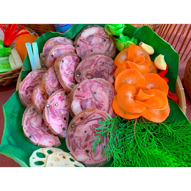 PATE THỊT NẠC NHÀ LÀM ( JAMBONG - THỊT NGUỘI  - đòn 500g - Đặc sản miền Tây ( tặng kèm muối tiêu )