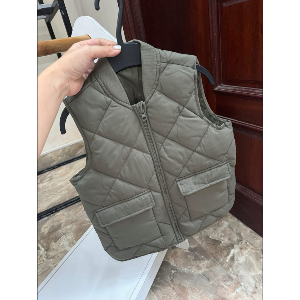 Áo Gile Phao Bé Trai Trần Trám Rêu Lativ