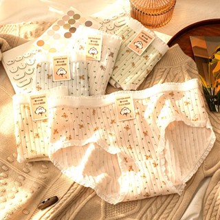 Quần lót nữ cotton viền ren đính nơ kháng khuẩn dễ thương cute quyến rũ đẹp 08