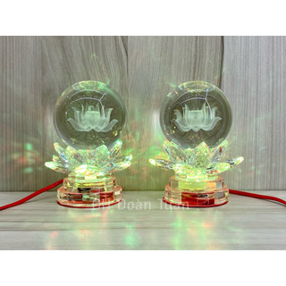 MỘT ĐÔI ĐÈN THỜ PHA LÊ QUẢ CẦU 14CM