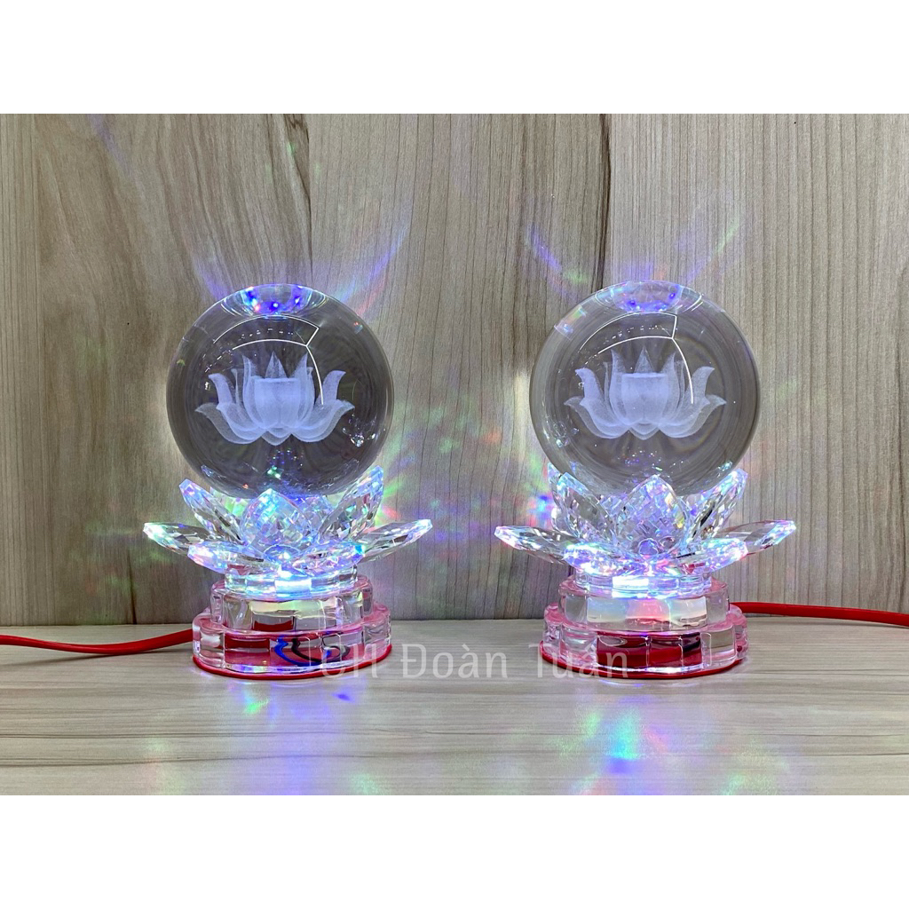 MỘT ĐÔI ĐÈN THỜ PHA LÊ QUẢ CẦU 14CM