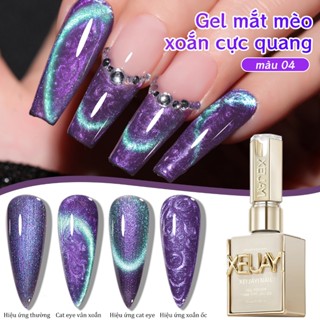  XEIJAYI 15ml Sơn móng tay dạng gel mắt mèo màu xanh tím mới phổ biến phù hợp cho tiệm móng và làm quà tặng cho phụ nữ 