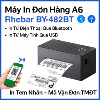 Máy In Đơn Hàng A6 BY-482BT | In Từ Điện Thoại Bluetooth USB | In Mã Vận Đơn TMĐT – Tem Nhãn